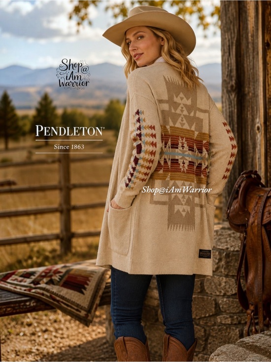 Pendleton Sweaters - Pendleton Southwestern Geometric Long Cardigan Duster Sweater *shop@iAmWarrior